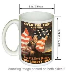  Over Top For You World War I US Military Vintage COFFEE 
