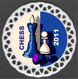 Chess 2011 Porcelain Christmas Ornament Player Game  