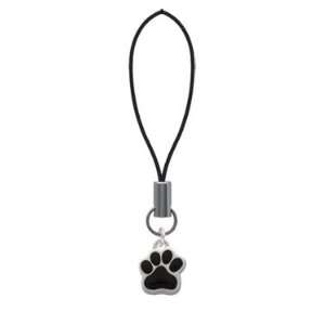  Small Black Paw Cell Phone Charm Arts, Crafts & Sewing