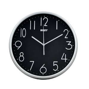   Personalized Non Ticking Silent Wall Clock(Black): Home & Kitchen