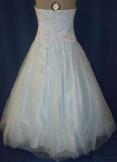 Ball Gown Dress Prom Evening Pageant Cocktail Blue 14  