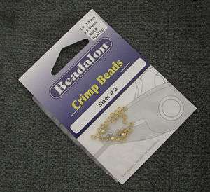 NEW Beadalon Gold Plated Size #3 Crimp Beads 3mm Lot  