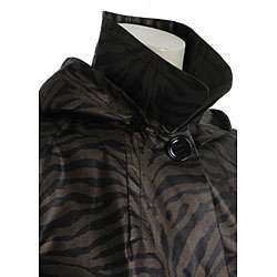 Via Spiga Womens Zebra Print Hooded Raincoat  Overstock