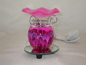 Electric Oil Lamp Warmer Pink with Dimmer Round Lava Collection 615 