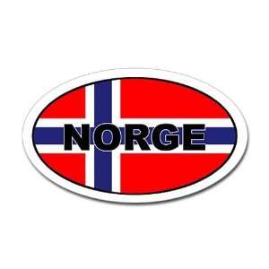  Norway NOR Flag Flag Oval Sticker by  Arts 