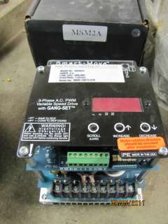 POWER ELECTRONICS SMART MOVE AC PWM VARIBLE SPEED DRIVE GANG SET MSM2A 