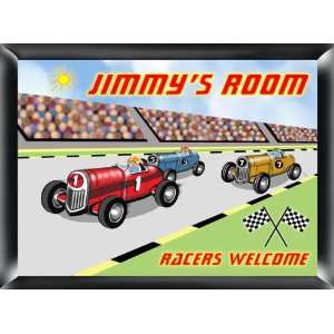 Personalized Racer Room Sign 