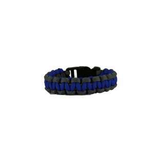  Royal Blue Mid and Grey Loops Paracord Bracelet   7 Inches 