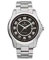 Bulova Watch, Mens Precisionist Stainless Steel Bracelet 45mm 96B129