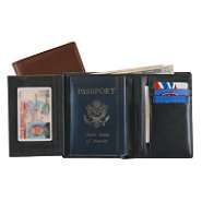 Royce Leather European Passport Wallet 