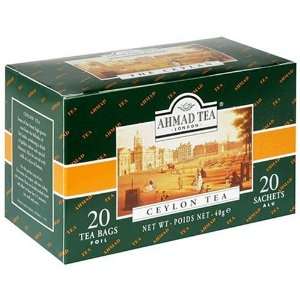 Ahmad Tea Ceylon Tea, Tea Bags, 20 count Boxes (Pack of 6):  