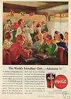 1945 Coca Cola Ad. Teenagers at a Soda Fountain Coke