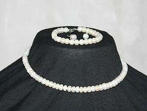   Authentic Freshwater Pearl Necklace Set w/ Pearl Bracelet and Earrings