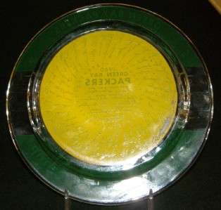 GREEN BAY PACKERS VINTAGE 1960 GLASS ASHTRAY SNEEZERS  