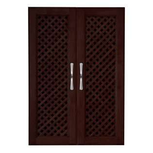 Solid Wood Closets DOSHESP Doors with Lattice Mesh, Espresso, 2 Pack 