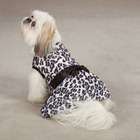 zack and zoey snow leopard plush dog dress size x