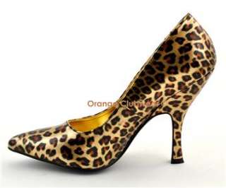   Womens Classic Curved High Heels Cheetah Pumps 885487523576  