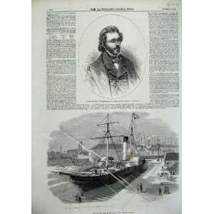  1856 Ship Graving Dock Lowestoft Colonel Fremont Man