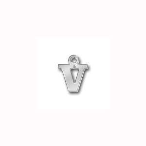  Charm Factory Pewter Letter V Charm: Arts, Crafts & Sewing