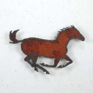  Running Horse Southwestern Magnet in Rustic Metal, #M102 