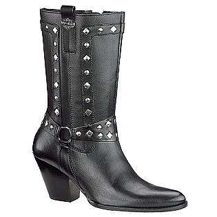 Womens Boots Strut Leather Mid Calf Black D81809  Harley Davidson 