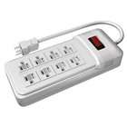 Stanley 30012 Compact 8 Outlet Power Strip with 4 Foot Cord, White
