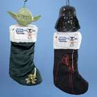 KSA Set of 2 Star Wars Yoda and Darth Vader Christmas Stockings with 
