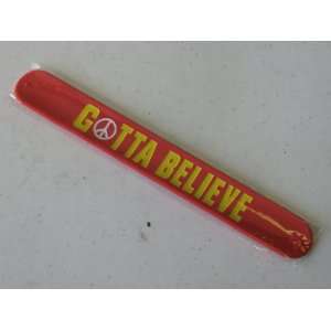  Hot Items Silicone Rubber Slap Bands Gotta Believe Red 