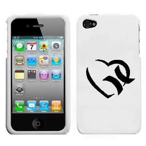  APPLE IPHONE 4 4G BLACK HURLEY HEART ON A WHITE HARD CASE 