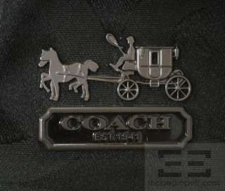 Coach Black Signature C Patent Leather Trim Tribeca Op Art Handbag 