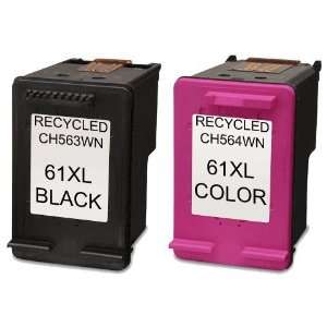 Remanufactured HP 61XL High Yield Black & Color Ink 