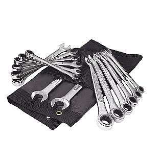 14 pc. Pawless Ratcheting Combination Wrench Set w/ BONUS Deluxe Roll 