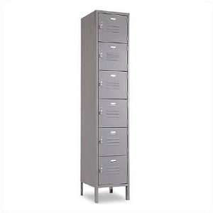   Vanguard Lockers   Six Tiers   1 Section (Assembled)   Recessed Handle