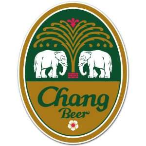  Chang Thai Beer Label Car Bumper Sticker Decal 4.5x3.5 