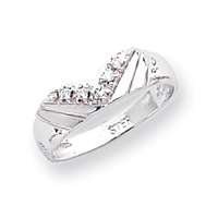 New Beautiful 14k White Gold Diamond Ring 1/17 Carat Available in 