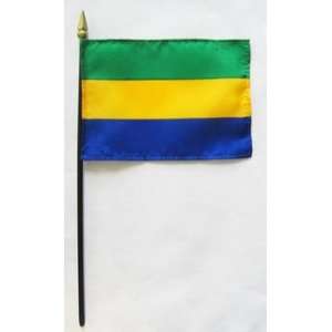  Gabon   4 x 6 World Stick Flag: Patio, Lawn & Garden