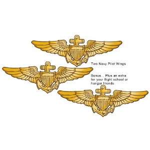  U.S.Navy Pilot Wing Decal   2 Pack 