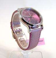   Couture Happy Purple Metallic Leather Strap Watch 1900809 NWT  