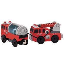 Thomas & Friends Wooden Railway Engine   Sodor Fire Crew Trucks 
