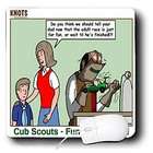 3dRose LLC Rich Diesslins Funny KNOTS Scouting Cartoons   Cub Scouts 