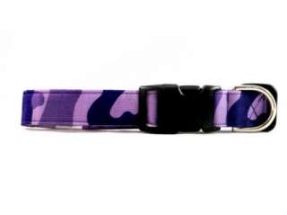Awesome Bright Lilac Purple Camo Dog Collar Camouflage  