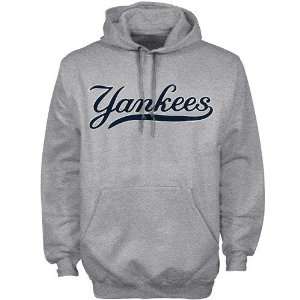   New York Yankees Ash Import Hoody Sweatshirt: Sports & Outdoors