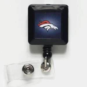   Denver Broncos Official Logo Retractable Badge Holder: Office Products