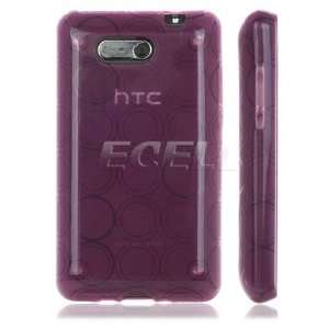 Ecell   PURPLE SILICONE GEL RUBBER SKIN CASE FOR HTC HD 