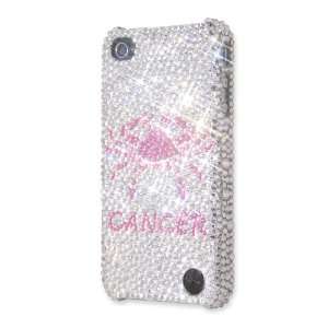  Cancer Swarovski Crystal iPhone 4 Case   Silver Pink 