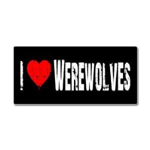  I Love Heart Werewolves   Window Bumper Sticker 