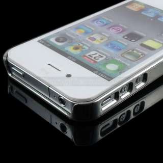   Metal Plastic Chrome Hard Case Cover For iPhone 4G 4S Rose  