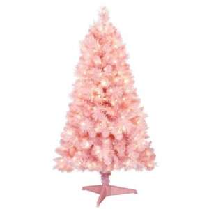  Trim a Home 4.5ft Pink Cashmere Christmas Tree with Clear 