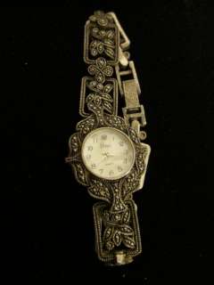   , sterling silver, Vivani, watch with marcasite accents & MOP face