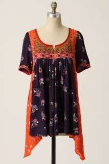 Anthropologie   Embroidered Patchwork Tunic  